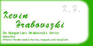 kevin hrabovszki business card